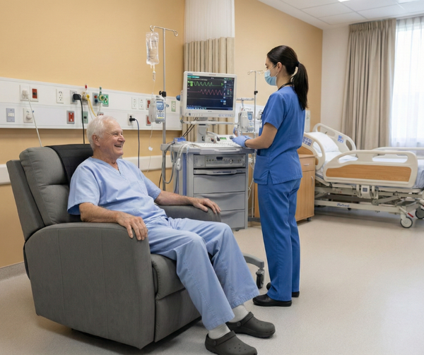 Sit the patient down