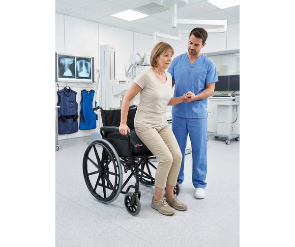 Assist Patient Standing at Destination