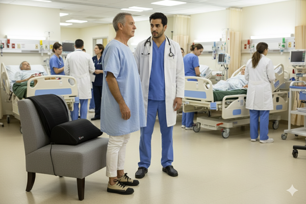 Help the patient up