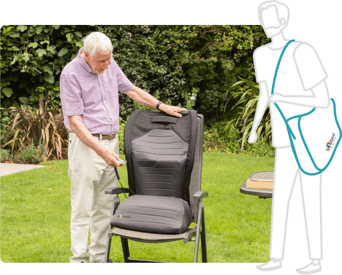 SitnStand Premium Pack: Portable Smart Rising Seat Unit + Extra  Rechargeable Battery and Seat Cover, Seat Lifter for Elderly, Chair Lift  Assist Devices for Seniors, Portable Lift Chair to get up Easy